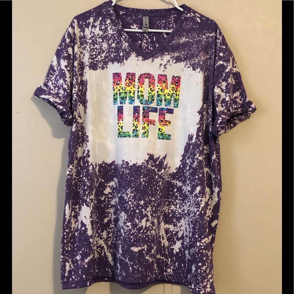 NWT Mom Life Bleached Boutique Tee